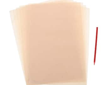 Pottery Underglaze Transfer Paper, 10 Sheet Set, Flexible Wrinkle-Resistant Blank Decal, Ceramic Polymer Clay Porcelain Stoneware Decoration