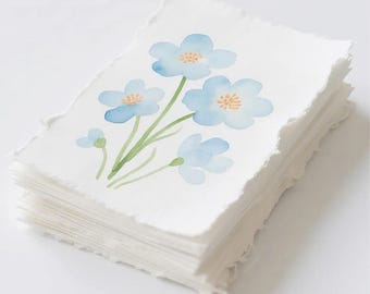 Watercolor Paper, 10-30Sheets, 300 GSM Textured Cotton, Deckled Edge Drawing Pad, Art Painting Practice, Post Cards Sketching Illustration