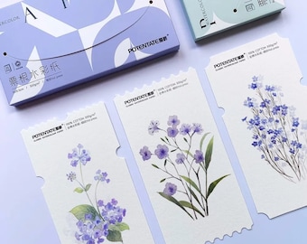 Aquarelpapier, 20 vellen, 100% katoenpulp, 300 gsm, fijne lijntjes, toegangskaartje, draagbaar tekenblok, accessoires voor doe-het-zelf knutselen