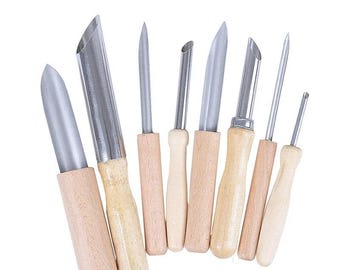Keramik Ton Locher, 4 Stück, Edelstahl, Holzgriff, Keramik Polymer Stanzen, Keramik Cutter, DIY Skulptur Carving Zubehör