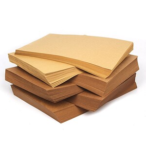 Carta artigianale marrone naturale, 20/50/100 pezzi, polpa di legno grezza A4/A3 70-400 GSM, cartone origami, materiali per imballaggio regalo, progetti di stampa copertina