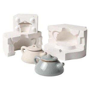 Mini Teapot Plaster Mold, Chinese Kung Fu Tea Accessory, Ceramic Gypsum Casting Tool, Clay Pottery, Contour Sculpture DIY Teaware Making Kit