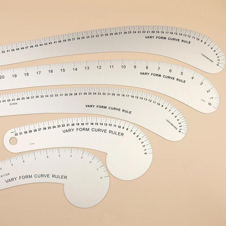 French Curve Ruler, Aluminum, Various Styles, Tailor Sewing Patchwork ...