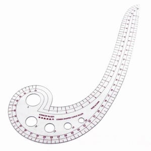 Nähen Lineal, Kunststoff transparent, Komma Form, multifunktionales Kleidungsstück Schnittmuster, Curve Design Französisch Werkzeuge, DIY Patchwork Vorlagen