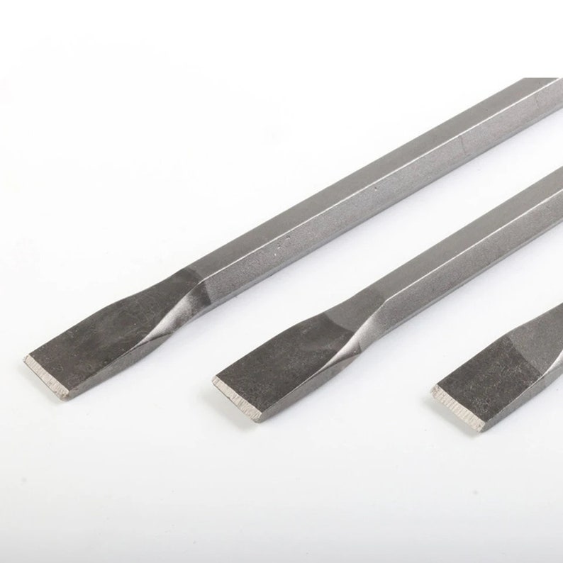Stone Carving Chisel, Hard Alloy, Chromium Vanadium Steel, Pointed Flat ...
