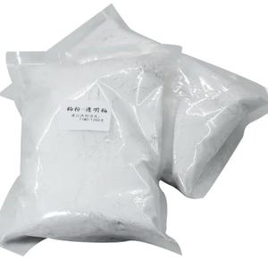 Puede incluir: Dos bolsas de plástico blancas llenas de un polvo blanco. La bolsa de la izquierda tiene una etiqueta con texto chino que dice "Polvo fino - Polvo absorbente".