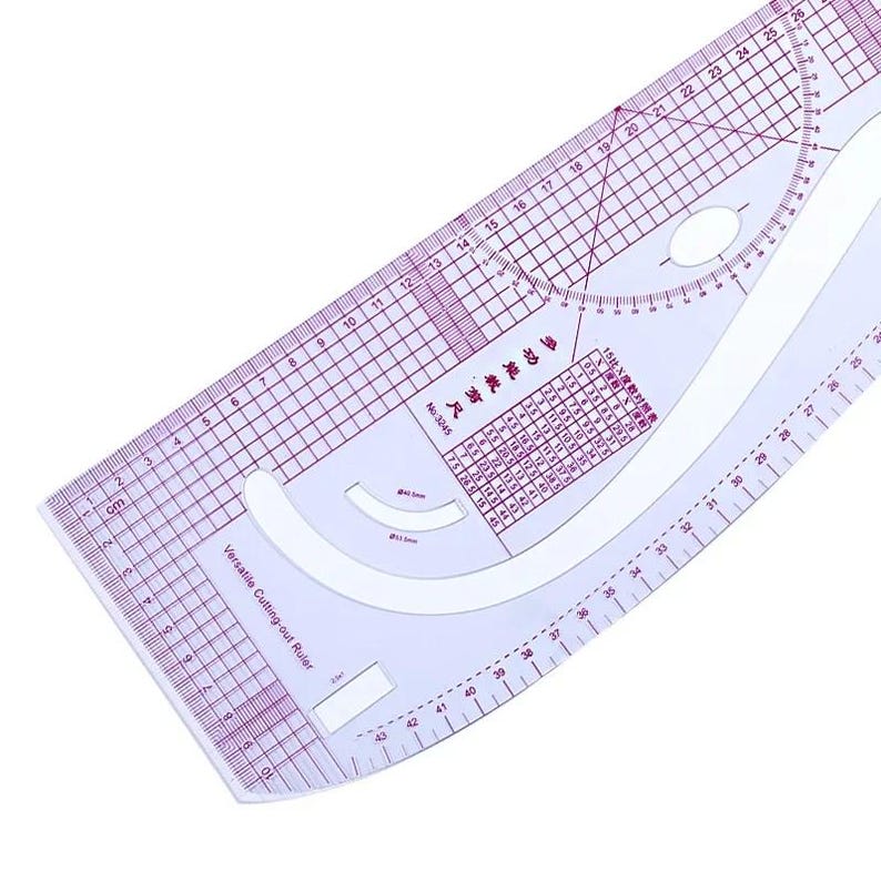 French Curve Ruler, Clear Plastic, Sewing Tailor Yardstick, Patchwork ...