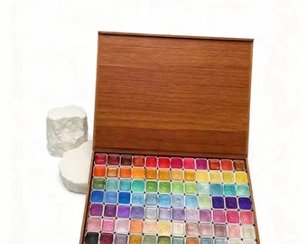 Metallic Watercolor Pigment Set, 48–120 Colors Pearl, Portable Solid Paint, Pearlescent Tones, DIY Calligraphy Material Nail Art Accessories