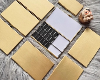 Paleta de acuarela vacía, caja de pintura magnética de latón, bandeja de pigmentos, accesorio de pintura portátil, herramienta de dibujo, kit de arte de viaje para artistas principiantes.