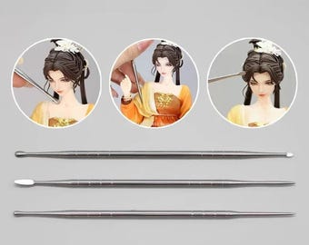 Juego de herramientas para escultura en arcilla, 3/6 piezas de acero inoxidable, ultraligeras para modelado de arcilla y cerámica, punteado de polímeros y grabado fino de personajes de animación.