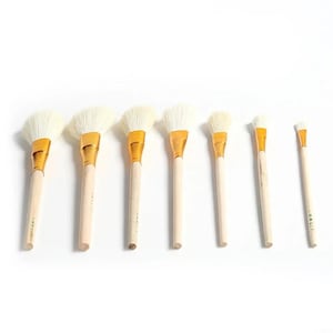 Pottery Clay Wool Brush, Wooden Handle, Various Sizes, Ceramic Glazing Painting, Coloring Toolkit, Soft Dusting, Moisturizing Color Blending