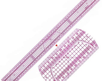 Plastic Ruler, Dual Scale Flexible, Sewing Fabric Measuring Tools, Quilting Accessories, Tailor Drawing Essentials, DIY Precise Measurements