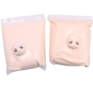 Pâte à modeler, 200 g, 2 sacs, blanc/rose, ultra-léger professionnel, moule pour poupées en pâte à modeler, teint de boue, fabrication de figurines DIY image 8