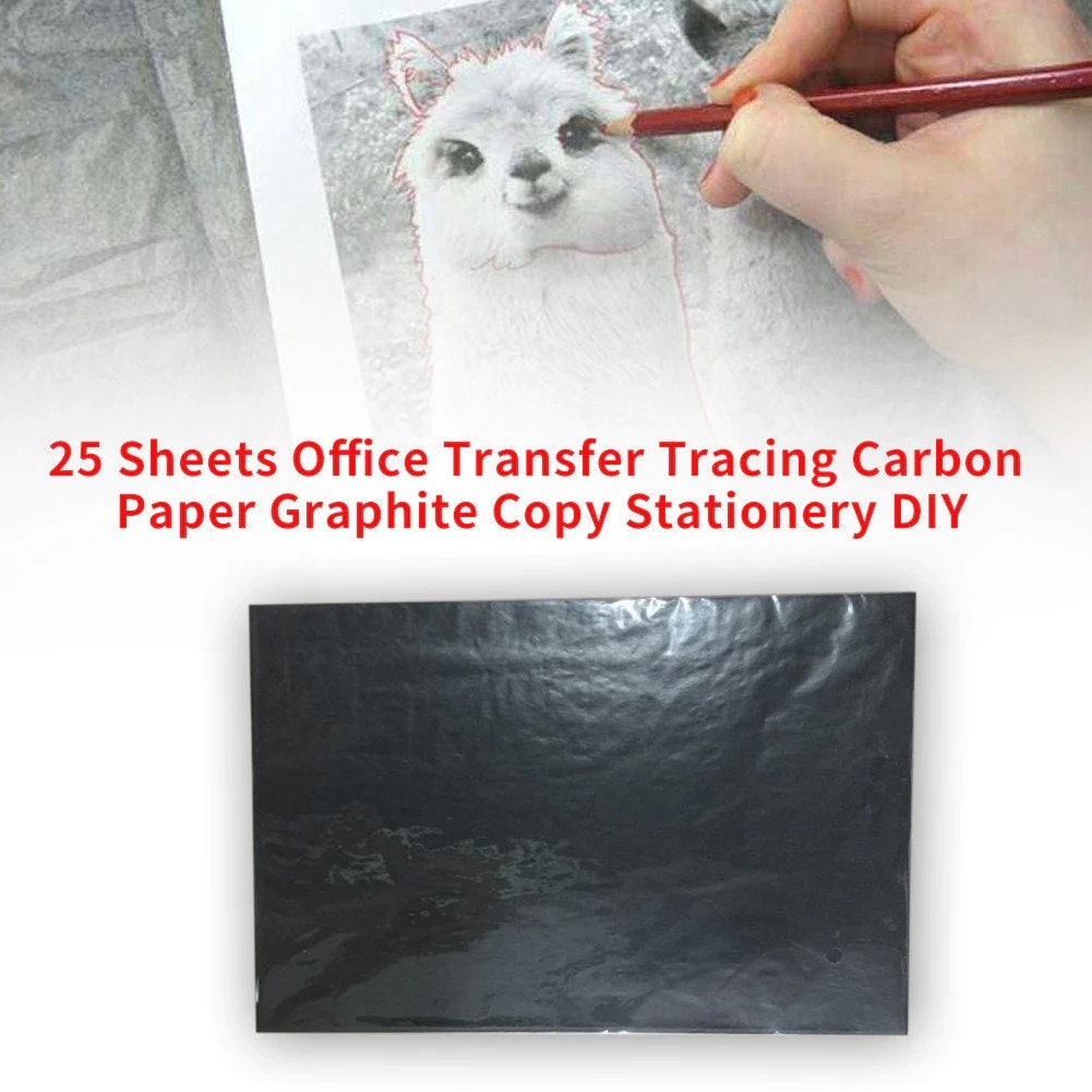 25 Sheets Carbon Paper 9x13inch Graphite Copy Carbon Transfer Tracing Paper  for Paper, Wood, Glass, Metal, Canvas, Ceramic DIY Art Craft 