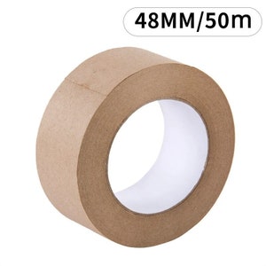 Artist Masking Tape, Multiple Sizes, Kraft Paper Material, Brown, Tearable Adhesives, Drafting Arts, Watercolor Painting, DIY Canvas Framing 48mm/1.88in