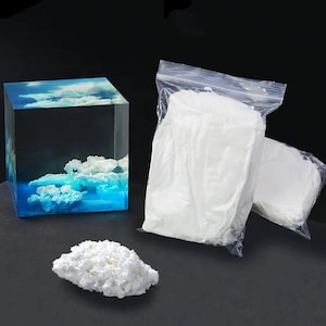 Riempitivo in resina epossidica, sacchetto da 80 g, varie opzioni di colori, argilla di carta, decorazioni di riempimento per artigianato, materiale di fango per creare nuvole, creazione di gioielli fai da te