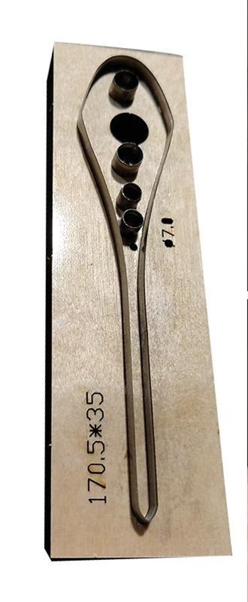 Scarf Buckle Knife Mold, Wood Steel, Leather Tooling, Leathercraft