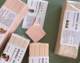 Arcilla polimérica profesional para esculpir cabezas de muñeca (450 g), color blanco suave, piel de bebé y negro. Accesorios de modelado para hacer tú mismo. Material para moldear caras.