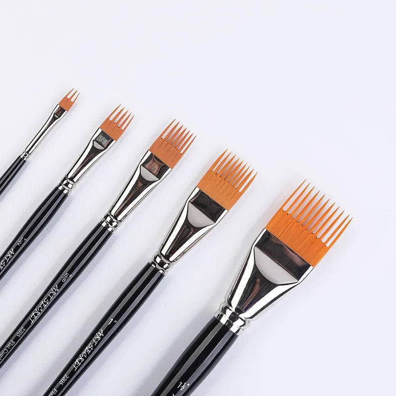 Grabie Paint Brush Set, Miniature Detail, 11 Pcs for Oil, Acrylic,  Watercolor and Gouache, Nylon Hair Paint Brush With Natural Wood Handle,  Great for