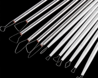 Clay Tool Set, Wire End Loop, Various Styles, Pottery Ceramic Sculpting, Polymer Carving Modeling, Sculpture Shaping, Texture Craft DIY Tool