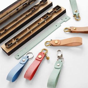Leren sleutelhanger snijsjabloon, meerdere maten, houten metaal, hanger gestanst, stencilgereedschap, handgemaakt ponsen, DIY sleutelhangerdecoratie