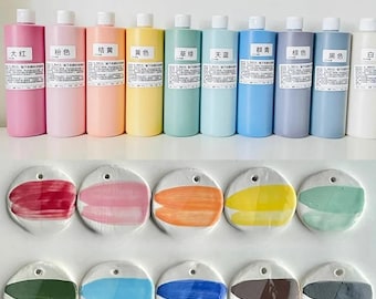 Keramik-Unterglasurpigment, 500 ml, verschiedene Farben, Mittelbrand, hochkonzentriertes Keramik-Dekorationsfarbmittel