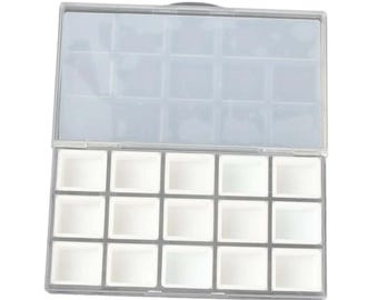 Watercolor Wet Paint Palette, PC, 15 Holes Tray, DIY Gouache Oil Pigment Organizer, Miniature Painting Accessory Drawing Sketching Essential