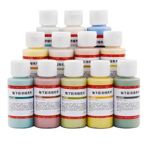 Keramikglasur, 60ml Flasche, verschiedene Farben, Unterglasurfarbkonzentrat Pigment, Hochtemperatur-Verglasungsmaterial, Keramikfarben