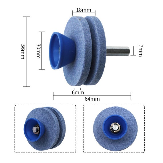 Lawn Mower Sharpener Four layer Whetstone Blade Sharpening Tool Double Grinding Drill Universal Cutting DIY Metalworking Equipment Part Etsy Canada