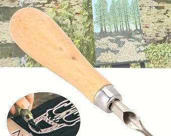 Linoleum Carving Tool Kit, 2 Sets, Birch Wood, Manganese Steel Block Printing, Rubber Stamp Making, DIY Creative Crafts Sculpting Engraving