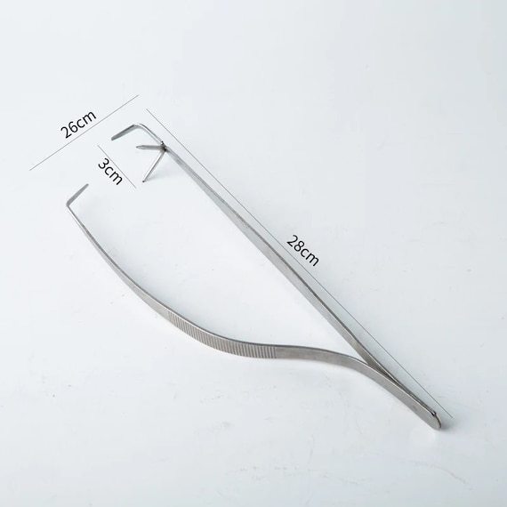 2 Pinze A Goccia In Acciaio Inox Per Ceramica: Strumenti Per Smaltatura E Scultura Con Manico In Gomma, Lunghezza 32,5 Cm - 4