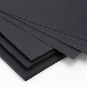 Papel Kraft negro, 50/100 piezas, varios tamaños, cartón grueso, papel para envolver regalos, embalajes para bricolaje, material para álbumes de recortes, hojas para hacer arte