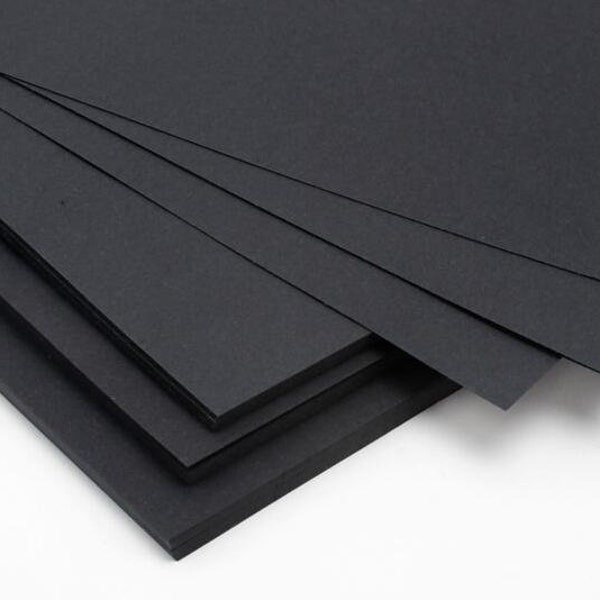 Schwarzes Kraftpapier, 50/100 Stück, mehrere Größen, dicker Karton, Geschenkpapier, DIY-Verpackung, Scrapbooking-Material, Kunstherstellungsbögen