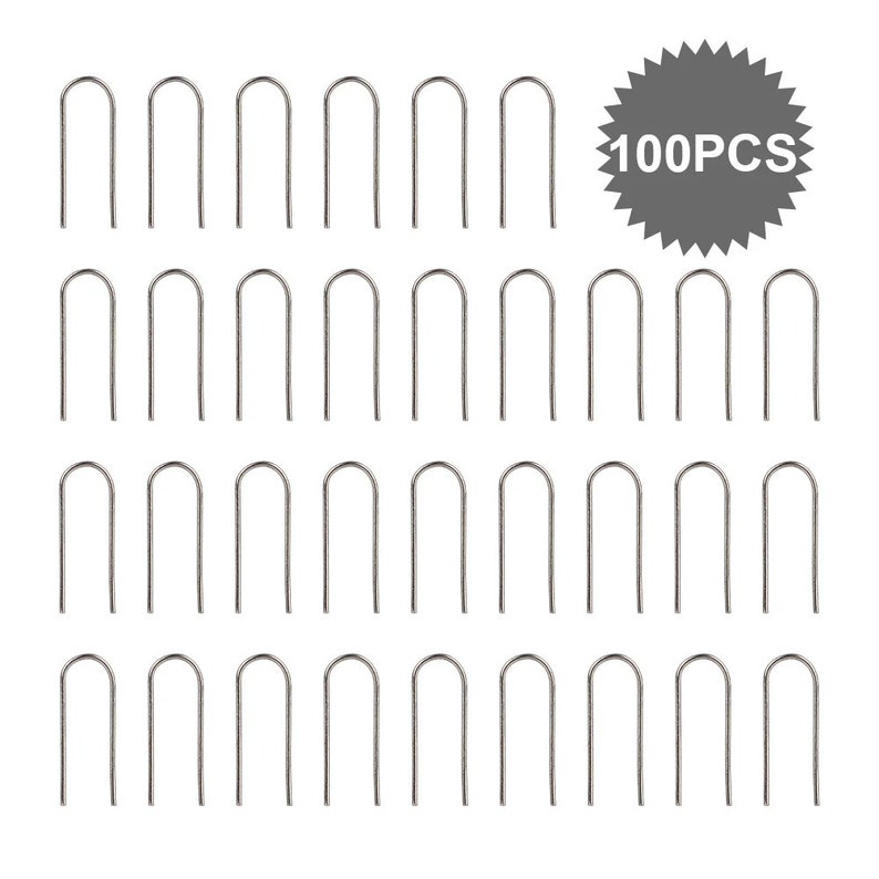 Tungsten Wire, 100Pcs, U Shaped Hooks, High Temperature Resistance, Pottery Ornament Hanger, Crafts Making, Hanging Pyrography Nichrome Tips image 3