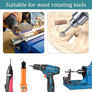 May include: A set of four different rotary tools, including a drill, a screwdriver, a grinder, and a small lathe. The tools are all blue and black and have a variety of attachments. The tools are suitable for most rotating tools.