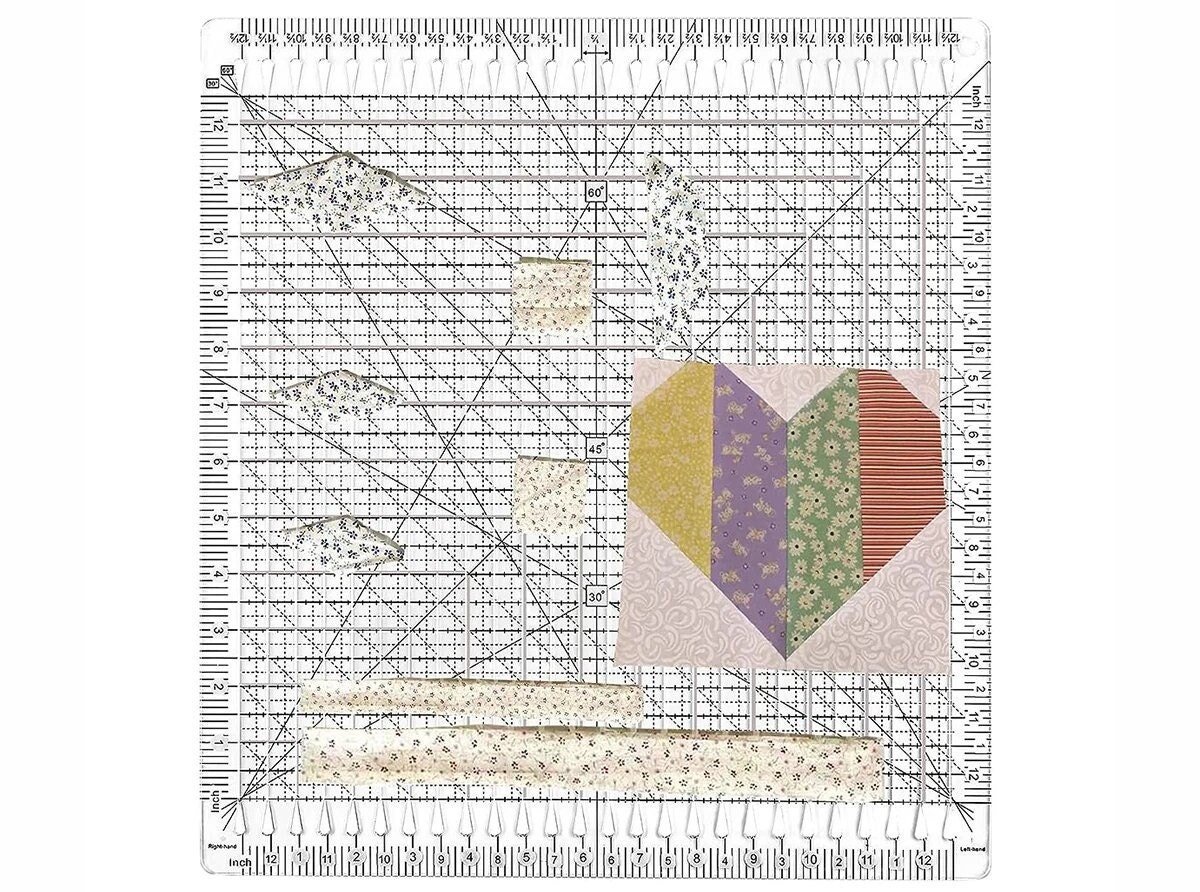 AHANDMAKER Quilt-Lineal Set – 22,9 Cm & 38,1 Cm, Transparentes Acryl, Rutschfest, Für Präzises Schneiden