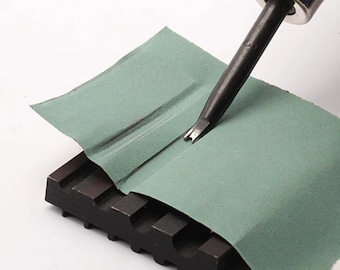 Sharpener Guide, Steel, Double Sided, Leather Cutter Head Sharpening Accessories, Edge Beveler Skiving Grinding Tools, DIY Leathercraft Kits