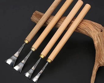 Wood Carving Chisel Knife, Steel Blade, Woodworking Hand Tools, DIY Craft Projects Cutting, Grooves Edges Pattern Detail Sculpting Accessory