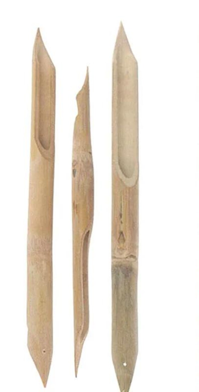 Pottery Sculpture Tools, 3pcs, Wood, Double Heads, Hard Strong Bamboo
