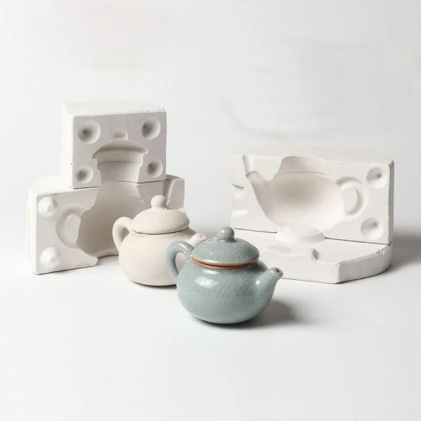 Ceramic Teapot Plaster Mold, Gypsum Material, Kungfu Mini Pot Template, Tea Container Making, Crafting Accessories, DIY Clay Modelling Tools
