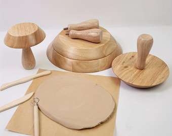 Moldes de madera para cerámica, varios tamaños, moldeo por presión de arcilla y yeso, elaboración de cuencos, platos y vajilla de cerámica DIY, accesorios para dar forma y modelar