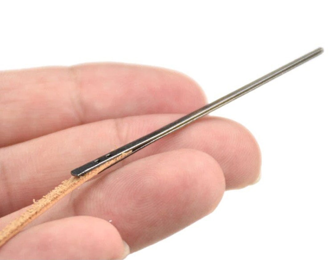 Leather Rope Sewing Needle 3pcs Set, Double Hole Leather Knitting Craft