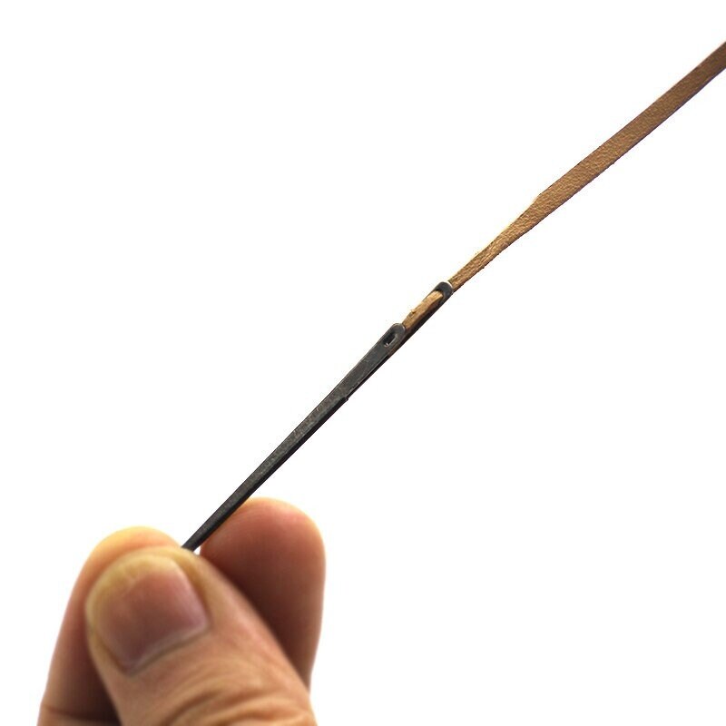 2 Stück Leder-Nähnadeln Doppelloch – Edelstahl, 5,6 & 5,8 Cm, Für DIY & Lederarbeiten