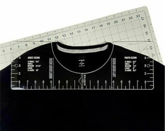 Righello per allineamento t-shirt, 1/4 pezzi, plastica, strumento di centratura, guida grafica per il posizionamento, accessori per cucito, misurazione degli indumenti, elementi essenziali per l'artigianato