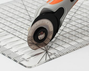 Slotted Quilting Ruler, Transparent Acrylic,  Non-slip surface, DIY Craft Cutting Template Tool, Patchwork Design Pattern Making Accessories