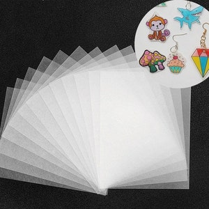Shrink Plastic Sheets, 20 Pcs Frosted Blank Heat Shrink Film, 13*10cm / 5.12*3.94inch/0.3 mm Thick Shrinky Dink for DIY Craft Jewelry Making