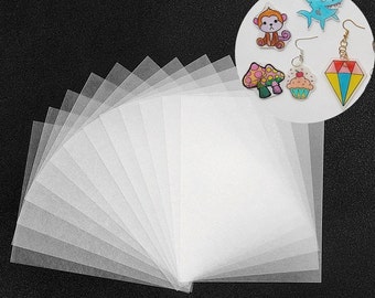 Shrink Plastic Sheets, 20 Pcs Frosted Blank Heat Shrink Film, 13*10cm / 5.12*3.94inch/0.3 mm Thick Shrinky Dink for DIY Craft Jewelry Making