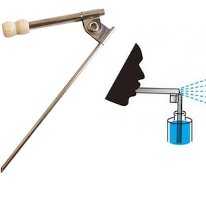 Strumenti per smaltatura in ceramica, acciaio inossidabile + legno, pieghevoli, soffiatore per smaltatura parziale in ceramica, gadget portatile per tubetti coloranti, articoli essenziali per l'artigianato