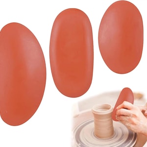 Pottery Rib Tool, 3Pcs Silicone, Various Sizes, Clay Smoothing Scraper, Ceramic Modeling Sculpting Wheel Throwing Sculpture Modeling Shaping