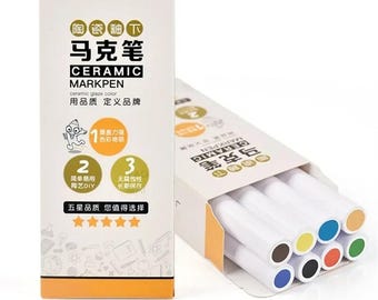 Pottery Underglaze Marker Pen, Various Colors, Ceramic Pigment Painting Pen, Porcelain Dot Art Drawing Lettering Decorative Designs Making